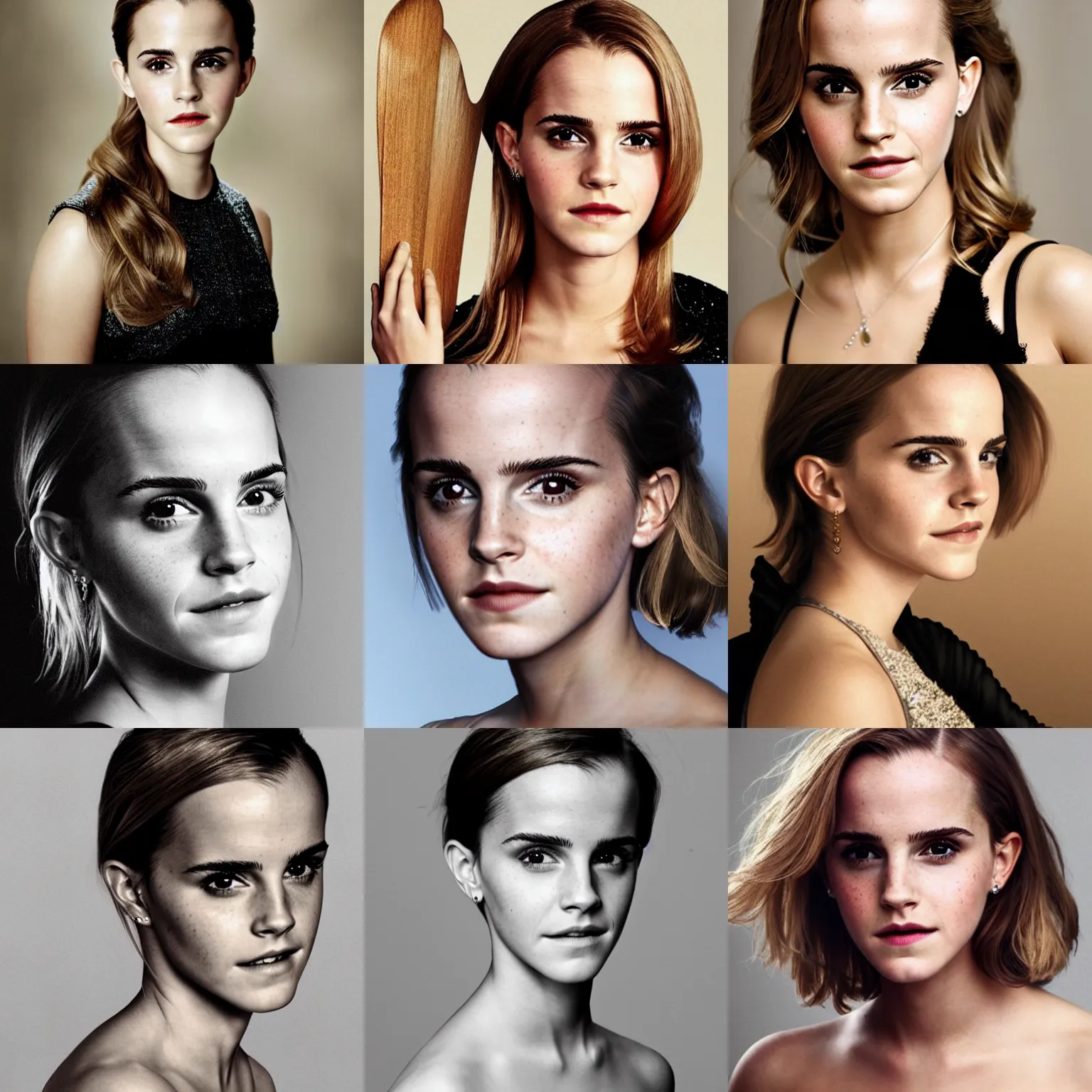 Prompt: portrait of Emma Watson as Natalie Portman