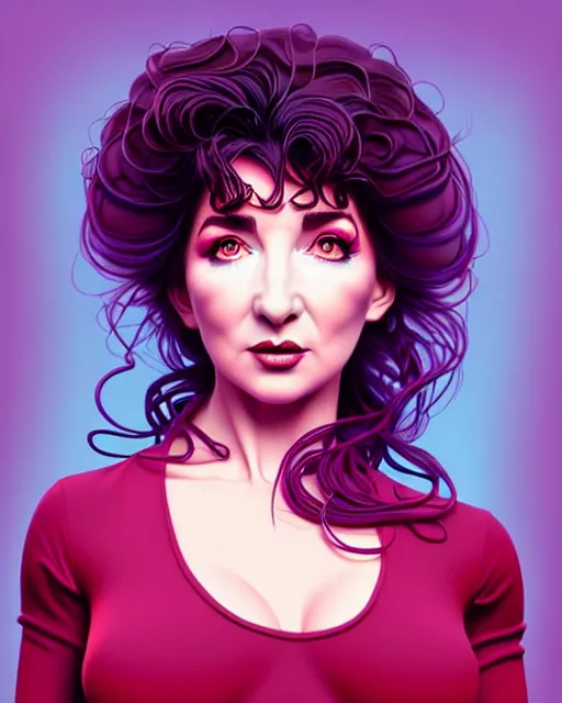 Prompt: richly detailed color illustration kate bush illustrated by artgerm and mina petrovic and timothy kong and marina federovna. 3 d shadowing