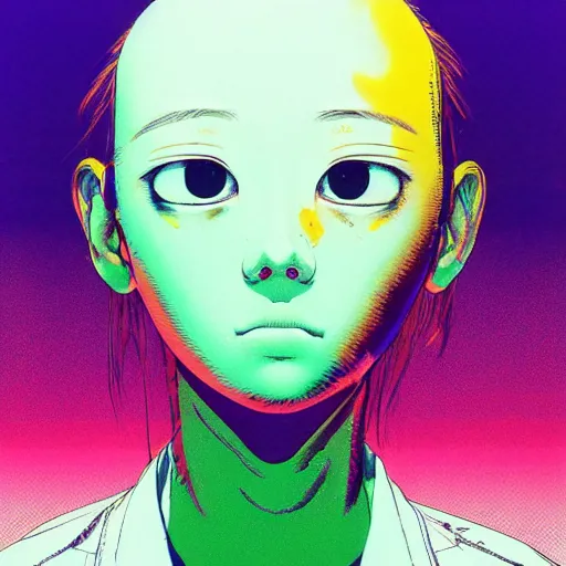 Image similar to a portrait of a girl by inio asano, beeple and james jean, hiroyuki takahashi color scheme, horror