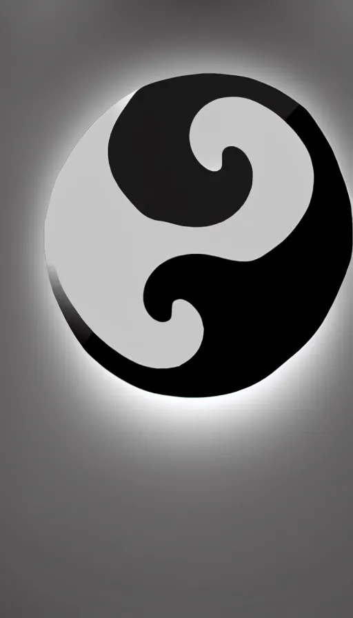 Prompt: Abstract representation of ying Yang concept, with Unreal Engine