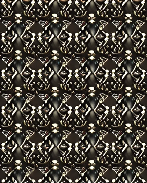 Prompt: a seamless pattern of Tibetan calligraphy on Dark paper, swarovski studded words in metallic and diamond sparkle, Tarot card, Tibetan text script, Tivet manuscript, pearls, diamonds, opal, bvlgari, ultra realistic, sharp focus, symmetric, 8k high definition, insanely detailed, intricate, elegant, Hajime Sorayama, Octane render, unreal engine,