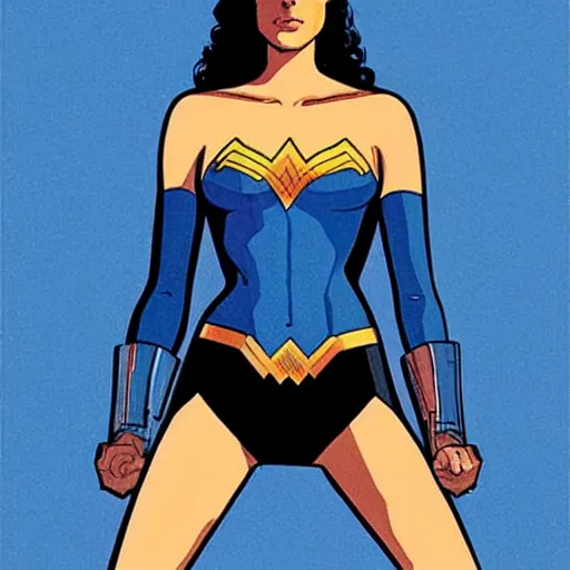 Image similar to “ gal gadot retro minimalist portrait by jean giraud, moebius starwatcher comic, 8 k ”