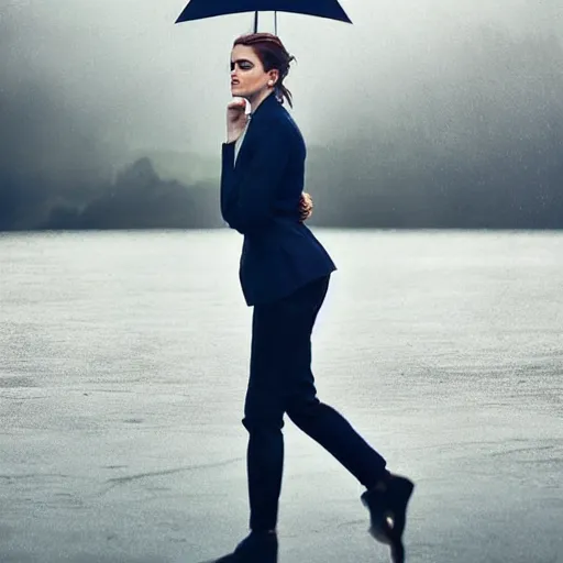 Image similar to cute emma watson wearing iron man's suite flying in new yourk, beautiful face, pale skin, rule of thirds, cinematic lighting, rainy weather, melancholy atmosphere, sharp focus, backlit, stunning, smooth, hard focus, full body shot, instagram photo, shot on sony a 7 iii, hyper realistic