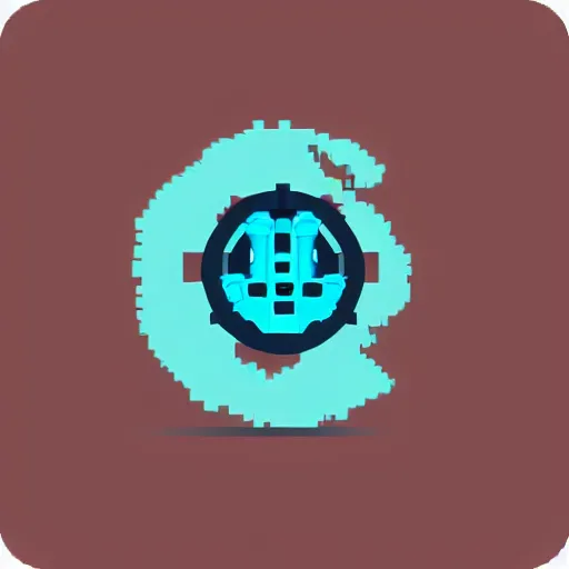 Prompt: app icon for a cyberpunk styled app, minimalistic, logo concept art