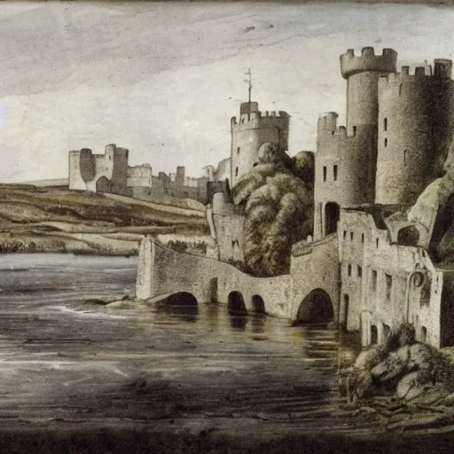 Prompt: riverrun, past Eve and Adam’s, from swerve of shore to bend of bay, brings us by a commodius vicus of recirculation back to Howth Castle and Environs. Sir Tristram, violer d’amores, fr’over the short sea, had passencore rearrived from North Armorica on this side the scraggy isthmus of Europe Minor to wielderfight