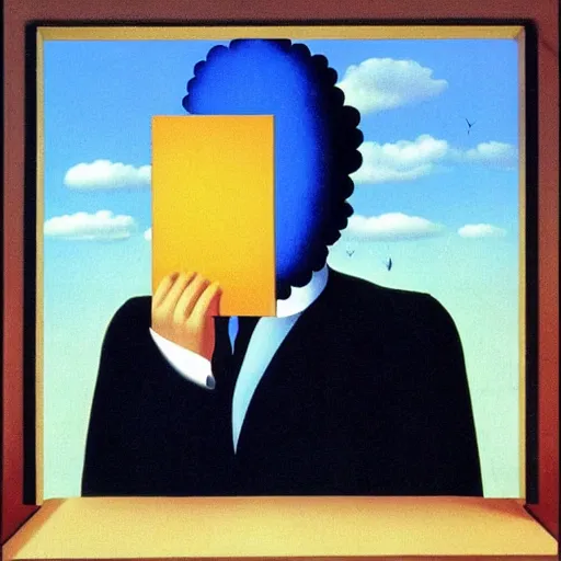 Image similar to Sad TV by René Magritte