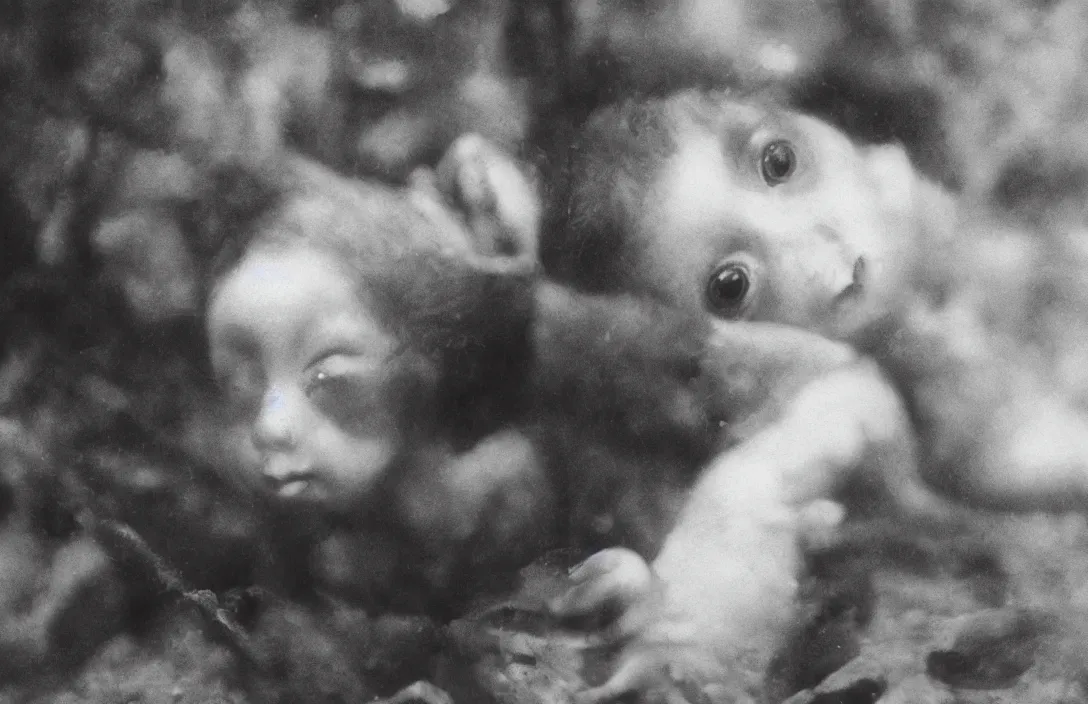 Image similar to a jocund baby faun intact flawless ambrotype from 4 k criterion collection remastered cinematography gory horror film, ominous lighting, evil theme wow photo realistic postprocessing luxury salt tank aquarium imbued with a veiled mysticism render by christopher soukup directed by kurosawa