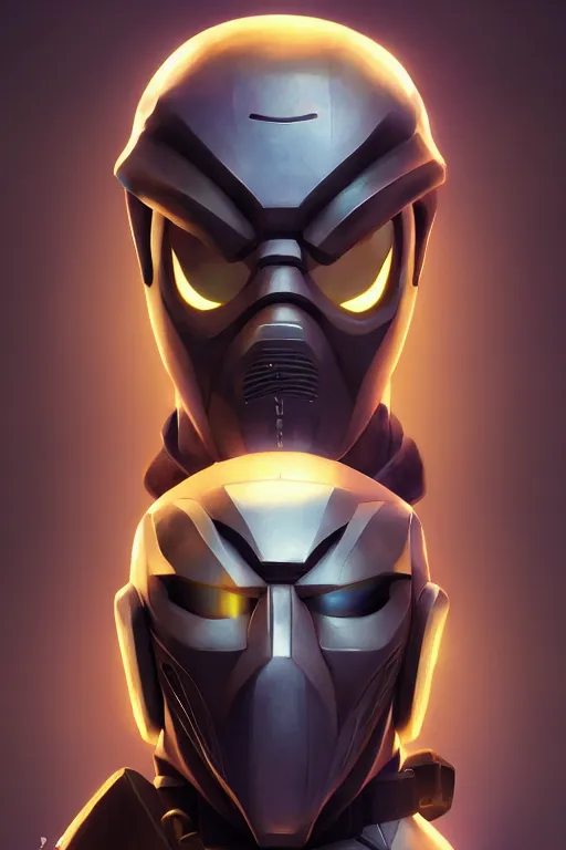 Image similar to epic mask helmet robot ninja portrait stylized as fornite style game design fanart by concept artist gervasio canda, behance hd by jesper ejsing, by rhads, makoto shinkai and lois van baarle, ilya kuvshinov, rossdraws global illumination radiating a glowing aura global illumination ray tracing hdr render in unreal engine 5