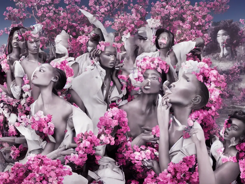 Image similar to fragrance advertising campaign by richard mosse