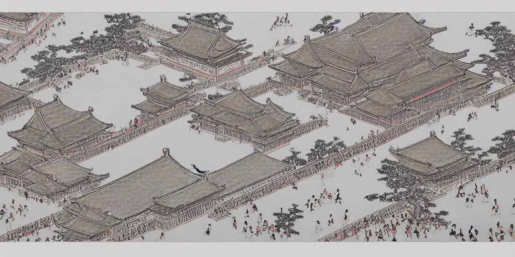 Image similar to i, Beijing forbidden city by Hokusai