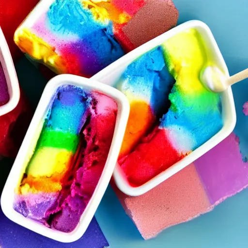Prompt: rainbow ice cream