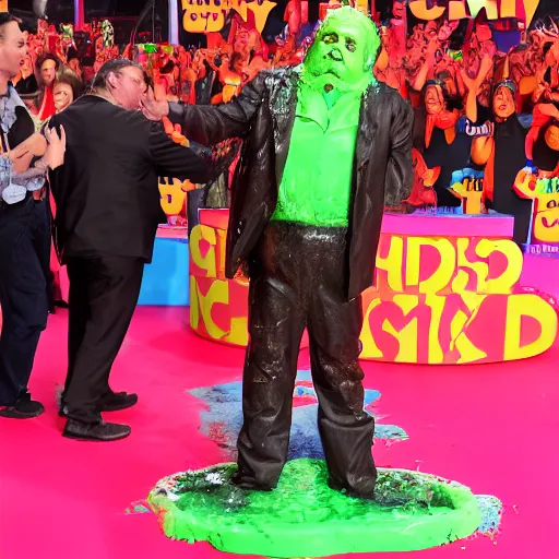 Image similar to karl marx slimed at the kids choice awards, professional photography