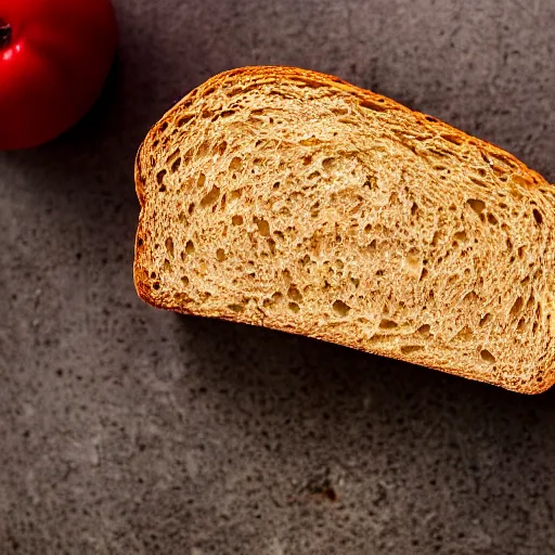 Prompt: ultra detailed photography of a slice of bread