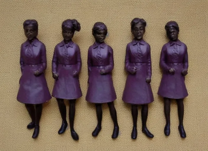 Prompt: Image on the store website, eBay, Full body, 80mm resin figure of Female boarding school students