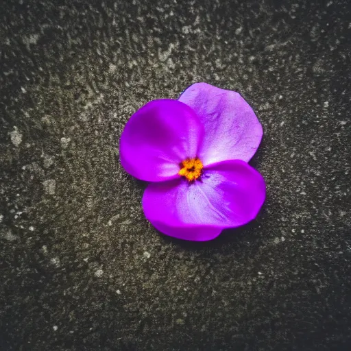 Image similar to closeup photo of 1 lone purple petal flying above a city, city park, aerial view, shallow depth of field, cinematic, 8 0 mm, f 1. 8