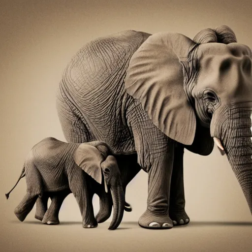 Image similar to a recursive elephant