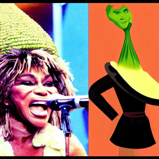 Image similar to tina turner in a turnip costume, bobblehead