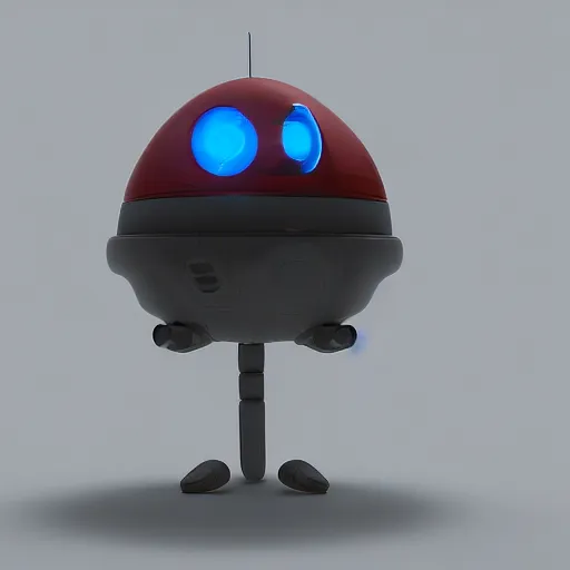 Image similar to 3 d, futuristic round robot in the sky, gunpla, irobot, organic shapes, organic eggshell colours, raytraced, octane render, high definition