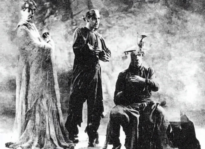 Prompt: scene from the 1906 science fiction film Things to Come