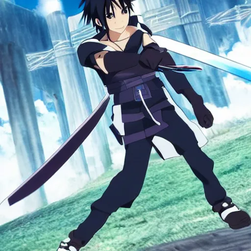 Image similar to Remi Malek as sasuke Sword Art Online Movie Adaptation