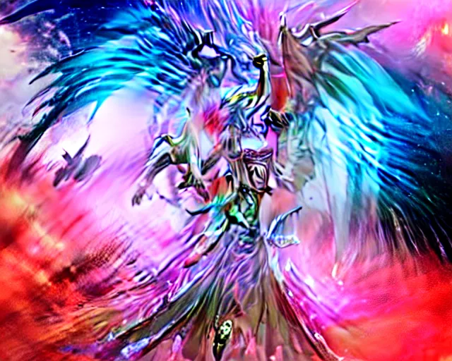 Image similar to cyber dragon angel pimp