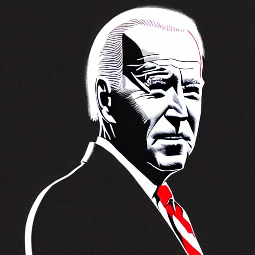 Image similar to Joe Biden looking sinister, by Tsutomu Nihei, highly detailed