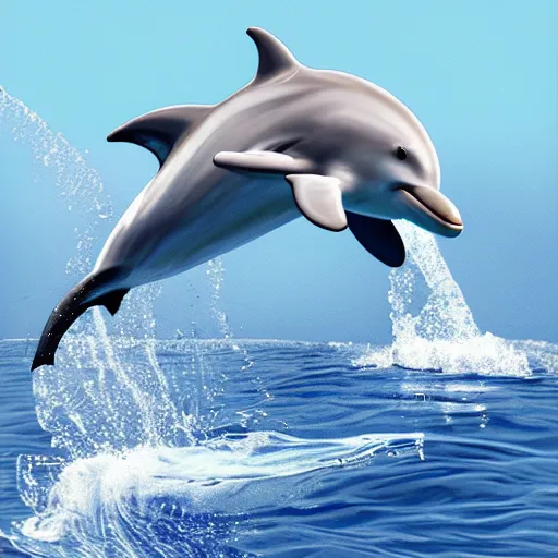 Image similar to photorealistic dolphin