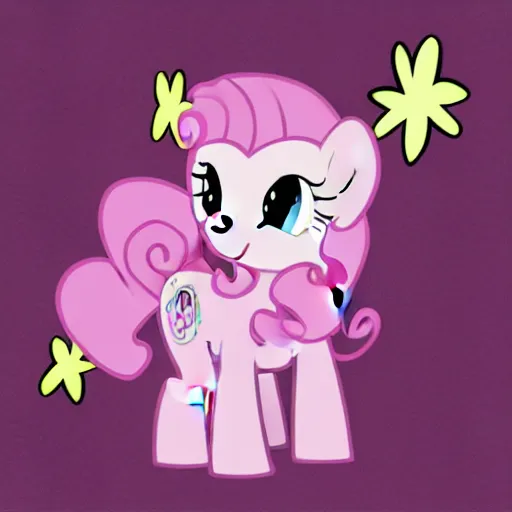 Image similar to Pinkie Pie, drawn by a professional brony artist, show-accurate, vector graphics, white background, in the style of Friendship is Magic