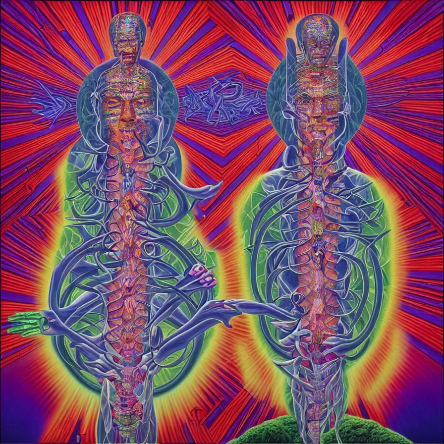 Image similar to latest album cover art by alex grey