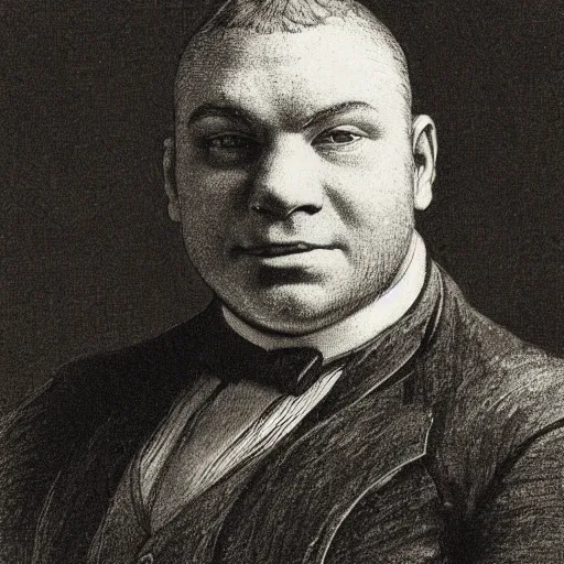 Image similar to portrait of shrek ( c. 1 8 8 0 - c. 1 8 9 2 ) drawing in high resolution by otto eerelman