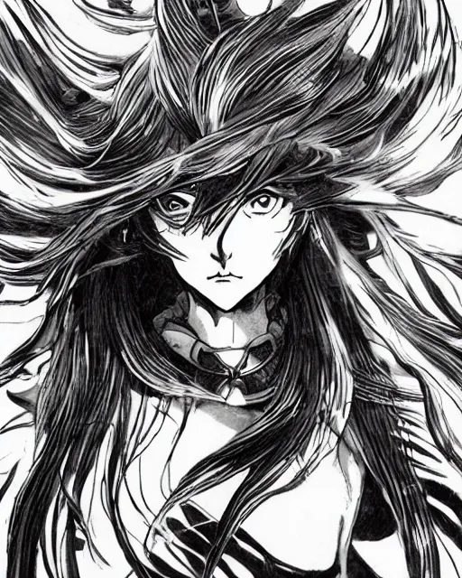 Image similar to Mind Flayers, wind-like hair, posing on a boat, black and white, fantasy art, ambient art, in the style of masami kurumada, illustration, epic, fantasy, intricate, hyper detailed, artstation, concept art, smooth, sharp focus, ray tracing