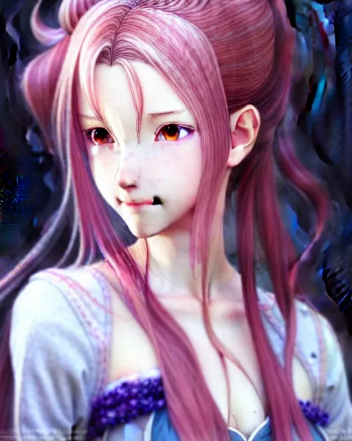 Image similar to aerith from re : zero, digital art by chuby mi, artstation, digital painting, digital art, long hair, artwork, white hair, ultra realistic, intricate, elegant, highly detailed, digital painting, smooth, sharp, focus, illustration, art by artgerm and greg rutkowski and alphonse mucha, hd wallpaper, beautiful, artstation contest winner