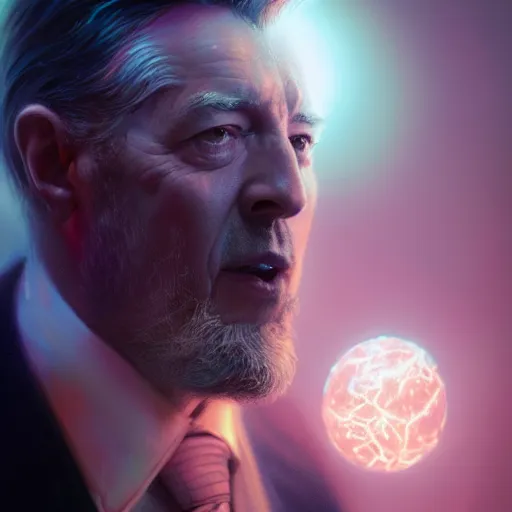 Image similar to neville goddard talking to god, ultra high detailed, glowing lights, oil painting, greg rutkowski, charlie bowater, beeple, unreal 5, daz, hyperrealistic, octane render, rpg portrait, dynamic lighting, fantasy art, beautiful face