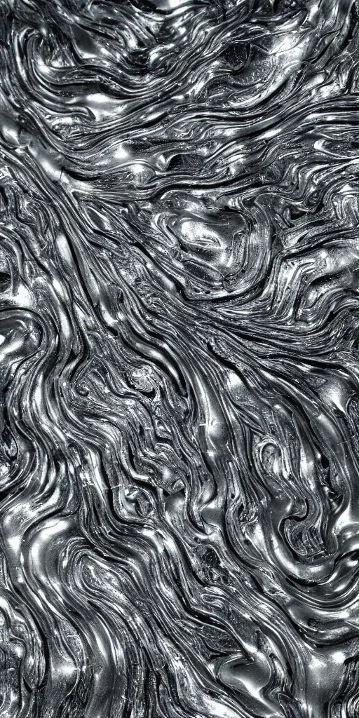 Image similar to a photorealistic render of a 3 d organic water structure, made of liquid metal, c 4 d, made of marble, by ernst haeckel, hyper realistic, plain background, 8 k, volumetric lightning, trending on artstation