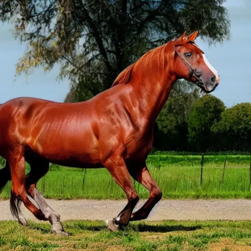 Image similar to a horse with a human body
