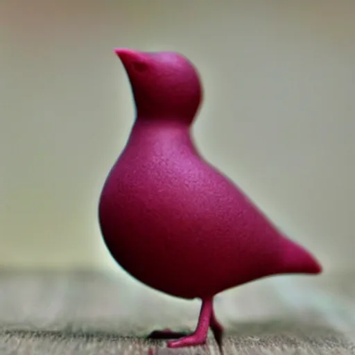 Image similar to photo of a bird made out of raspberries