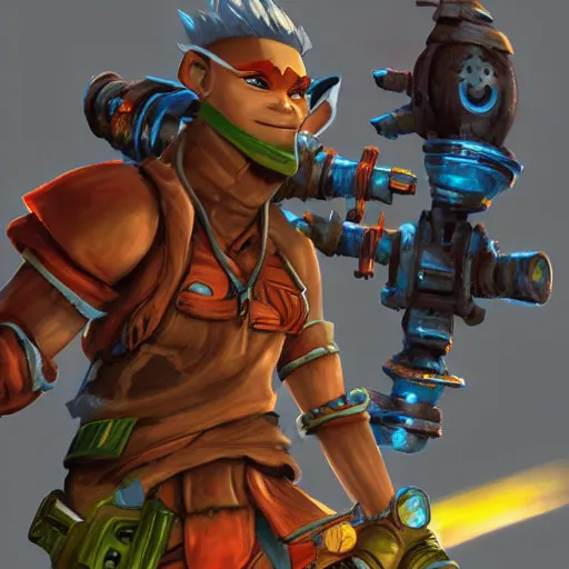 Image similar to jak 4 concept art by andrew kim, craig elliott, and james paick