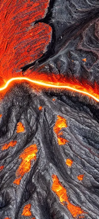 Image similar to mythical layers of the earth's crust, heaven, hell, lava, cut - away view