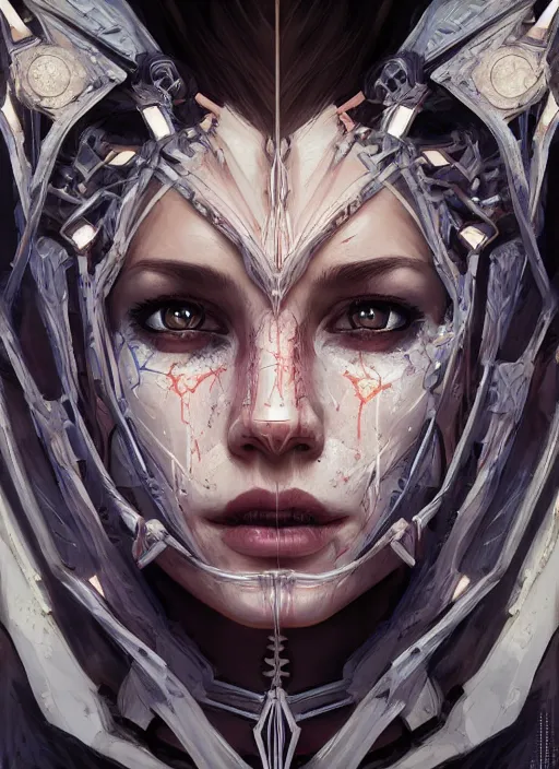 Prompt: symmetry!! portrait of zombie in the style of horizon zero dawn, machine face, intricate, elegant, highly detailed, digital painting, artstation, concept art, smooth, sharp focus, illustration, art by artgerm and greg rutkowski and alphonse mucha, 8 k