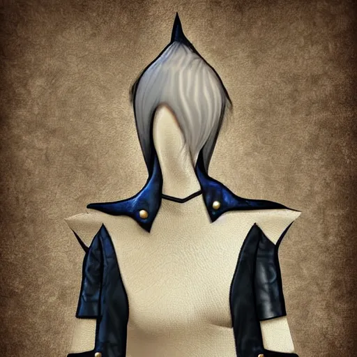 Image similar to tall elf in leather clothing, digital art