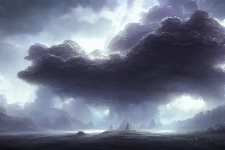 Image similar to a huge realm made out of clouds in an alternate dimension, in the style of wlop, illustration, epic, fantasy, hyper detailed, smooth, unreal engine, sharp focus, ray tracing