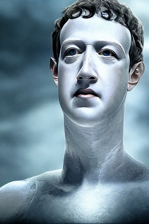 Image similar to mark zuckerberg as a scary sea creature, photorealistic, cinematic lighting, highly detailed, by guillermo del toro