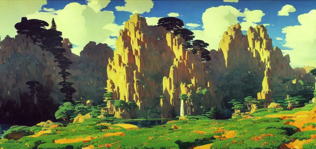 ghibli illustrated background of a strikingly | Stable Diffusion | OpenArt