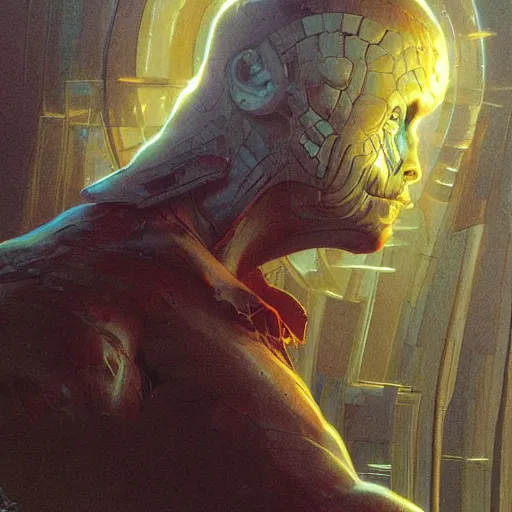 Prompt: artwork by Moebius with a little bit of the style of Brad Rigney