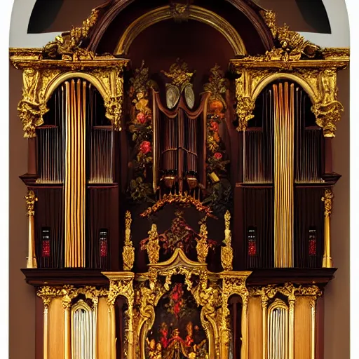 Prompt: tocatta for valheim pipe organ, detailed baroque oil painting