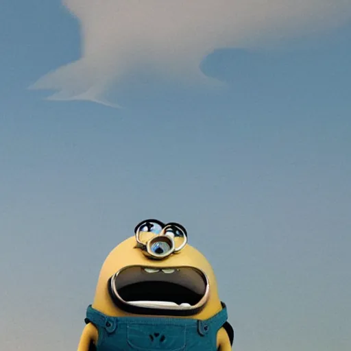 Prompt: a cloud shaped like a minion