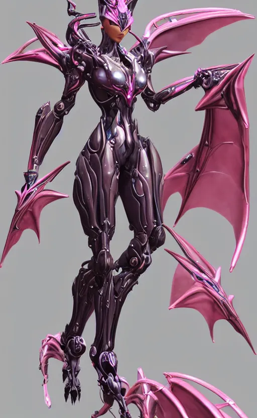 Image similar to extremely detailed goddess shot, front shot, low shot, of a beautiful saryn warframe, that's a giant beautiful stunning anthropomorphic robot female dragon with metal cat ears, standing elegantly on a mountain, detailed sharp robot dragon claws, robot dragon feet, streamlined pink armor, thick smooth warframe thighs, long elegant tail, detailed warframe fanart, destiny fanart, high quality digital art, giantess art, furry art, 3D realistic, warframe art, Destiny art, furaffinity, DeviantArt, artstation, 8k HD, octane render