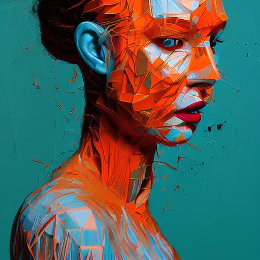 Image similar to abstract 3d female portrait by James Jean and Jason Chan