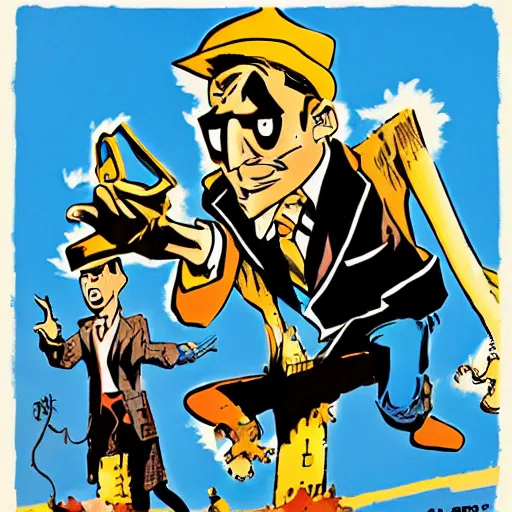 Image similar to blue sky in the style of will eisner