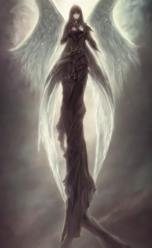 Image similar to Angel knight gothic girl. By William-Adolphe Bouguerea, Jordan grimmer, fractal flame. Highly_detailded